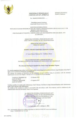 The Advanced Training for Liquefied Gas Tanker Cargo Operations Program