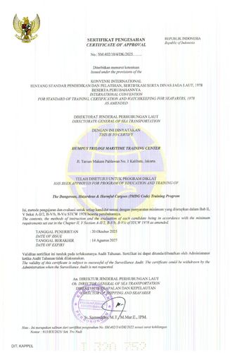 The Dangerous, Hazardous & Harmful Cargoes (IMDG Code) Training Program