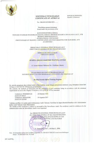 The Ship Security Officer Training Program